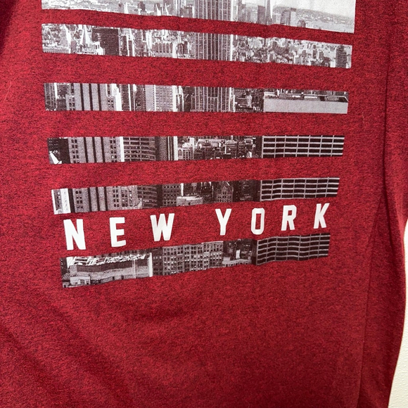 Men's Eighty Eight T-Shirt, X-Large, Burgundy New York - Picture 2 of 9
